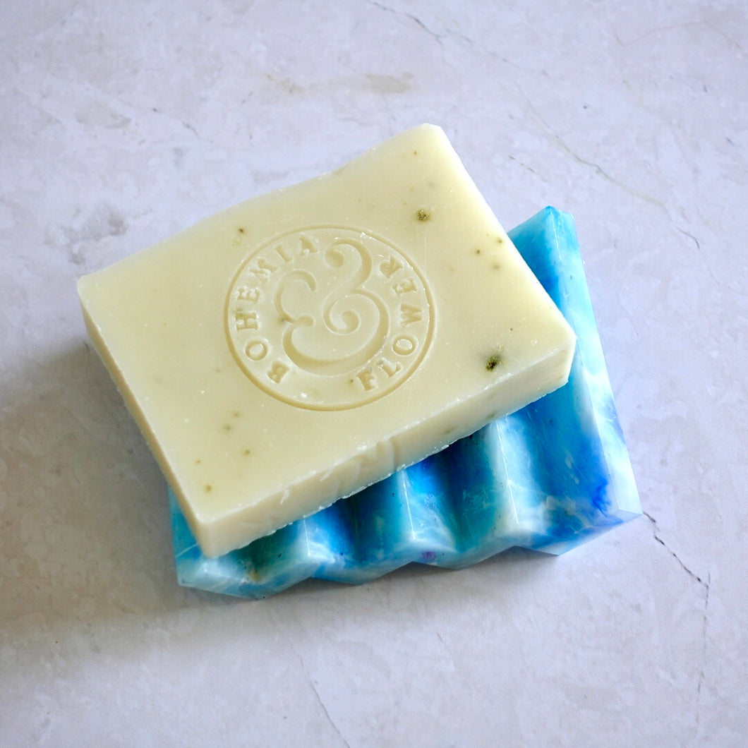Recycled Plastic Soap Dish - Sky Blue