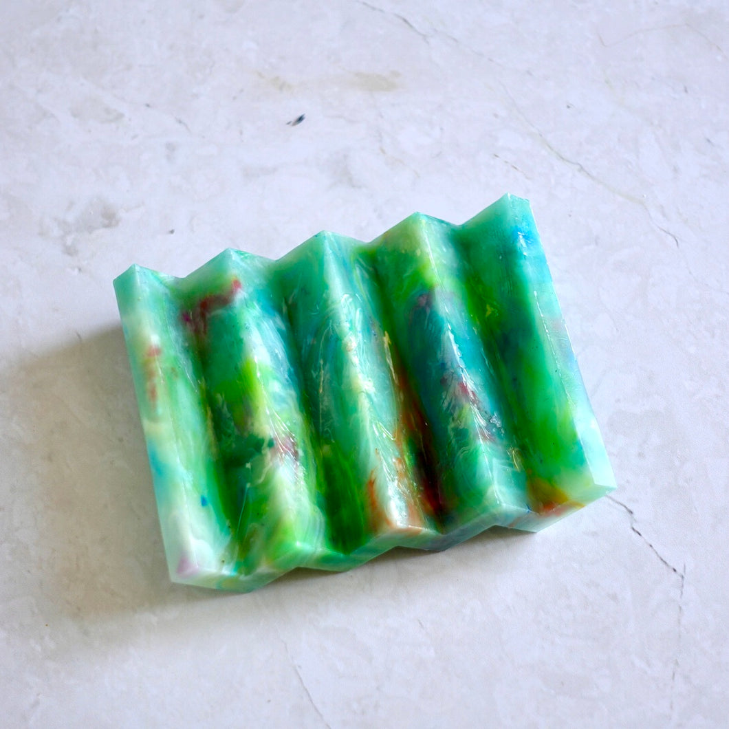 Recycled Plastic Soap Dish - Bright Green